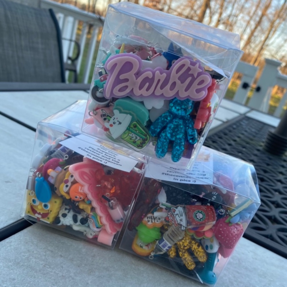 100 Random Charms that comes with hooks attached
